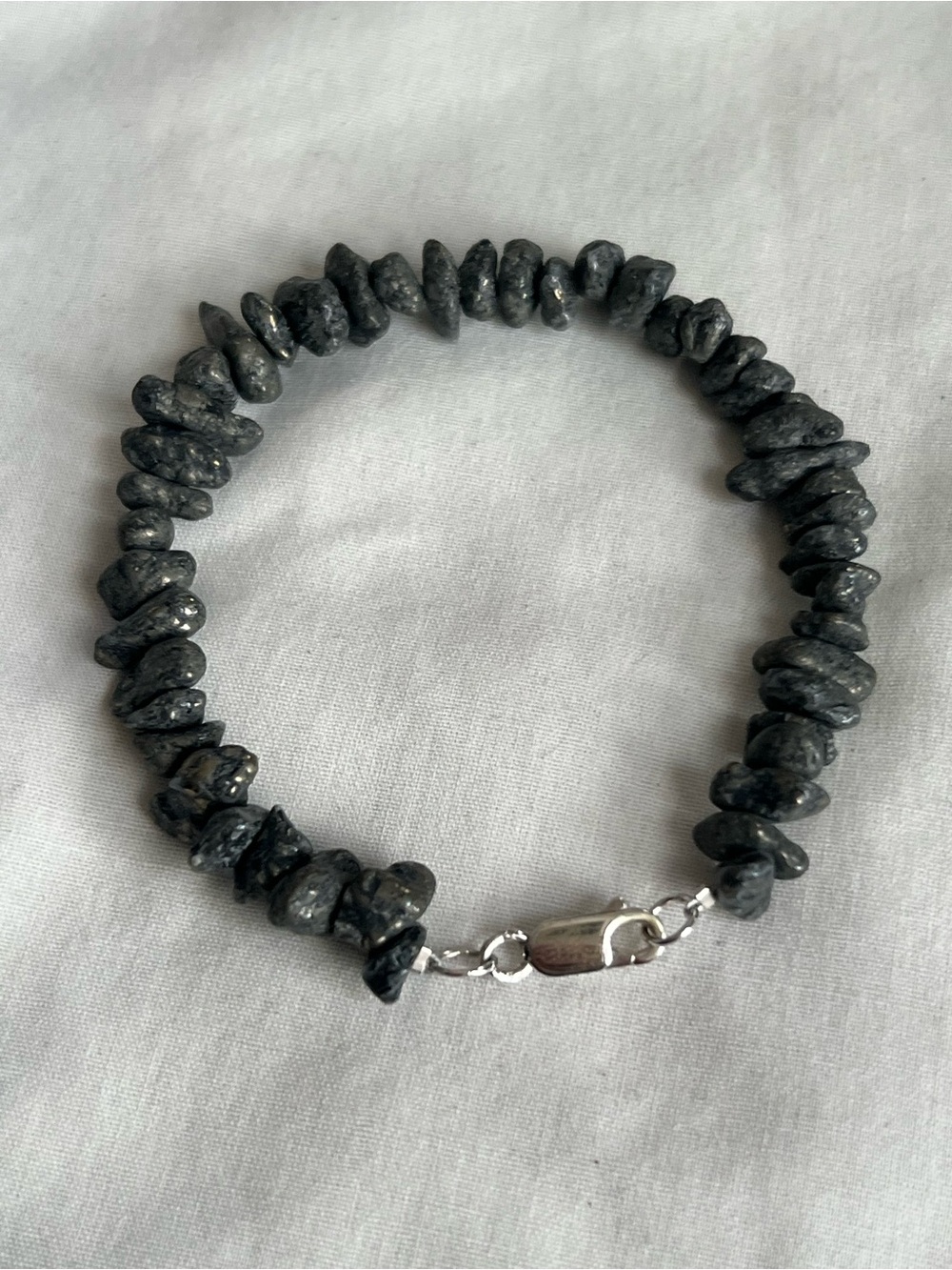 Pyrite sterling silver bracelet